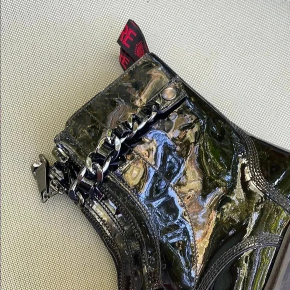 Zadig & Voltaire Joe Cecilia Patent Chain Boots 39 - Picture 7 of 8